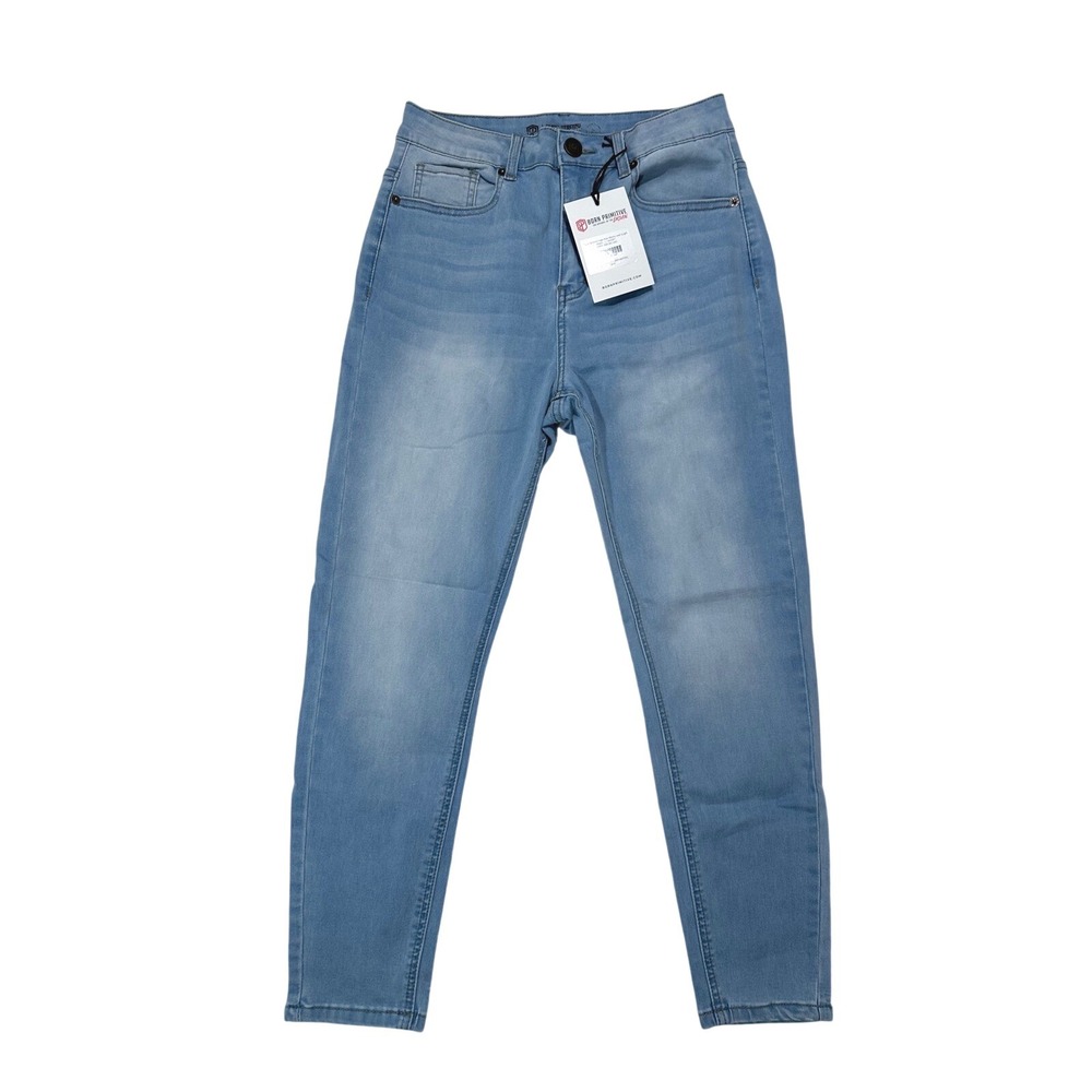 Born Primitive FLEX High Rise Light Wash Skinny Jeans Ultra Stretch Denim Size L